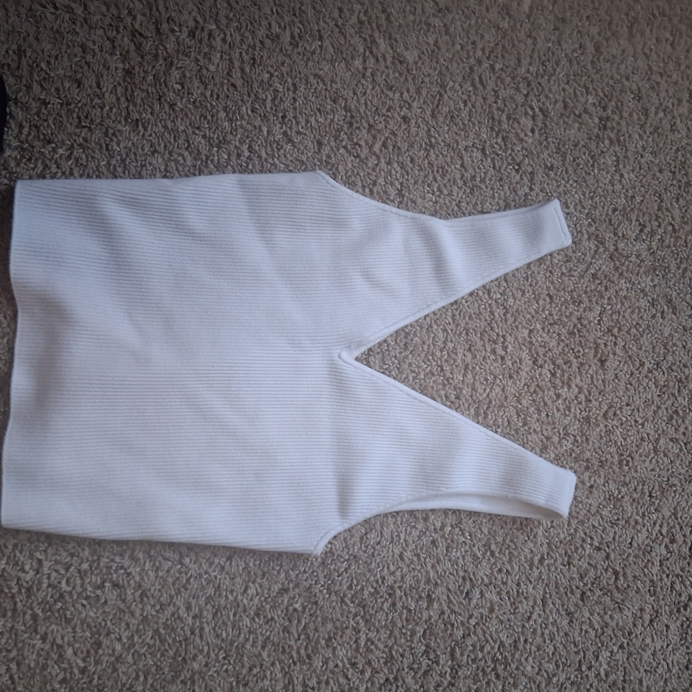 Abercrombie & Fitch Cream Ribbed Top